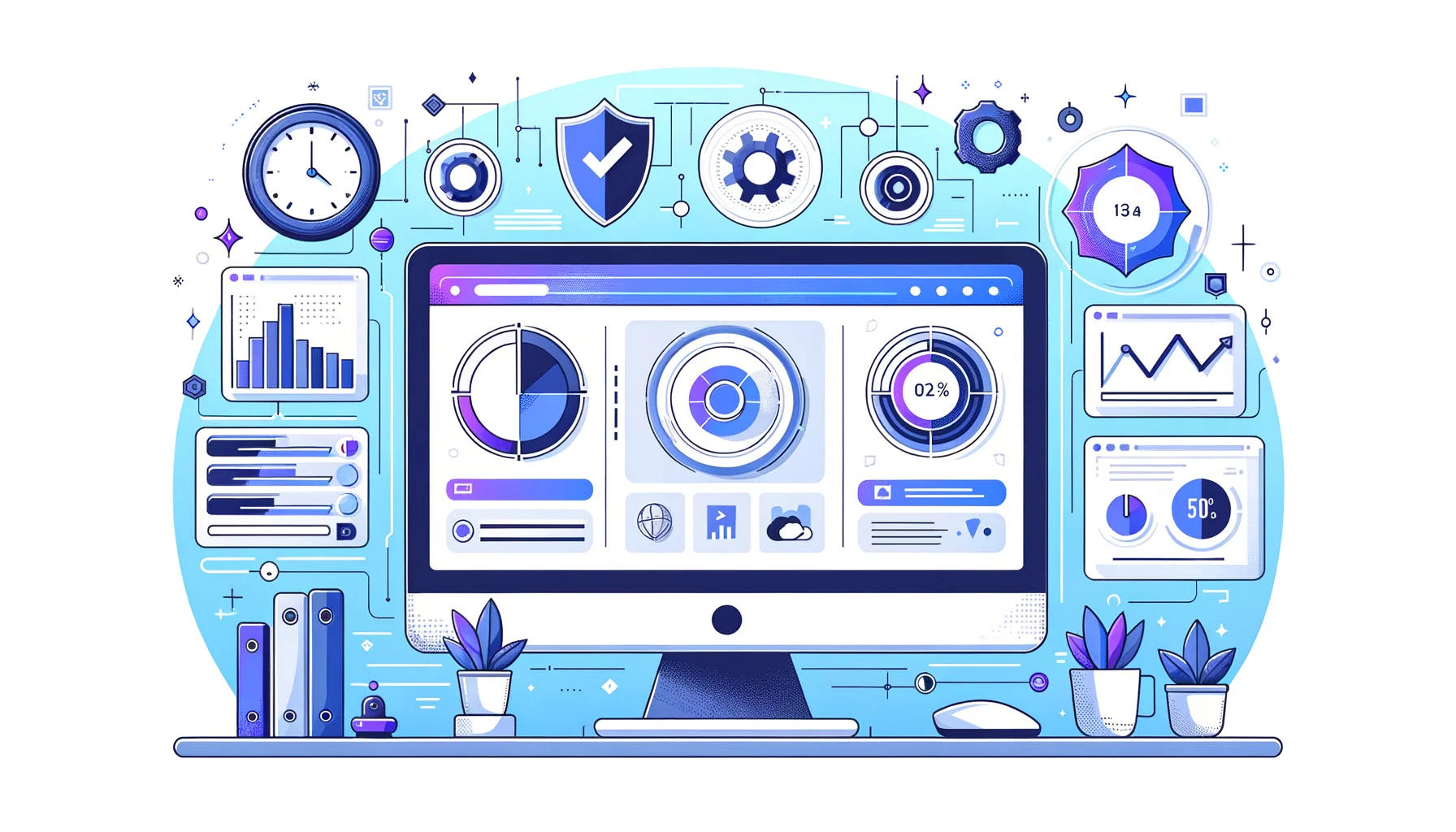 Tableau de bord WordPress avec outils de maintenance et sécurité